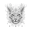 jealousy in technicolour tattoo design idea