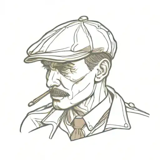 Peaky blinders mark tattoo design idea