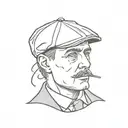 Peaky blinders mark tattoo design idea