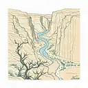 santa elena canyon, big bend national park tattoo design idea
