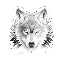 dark forest theme, wolf, text "non timeo umbras" in medieval letters tattoo design idea