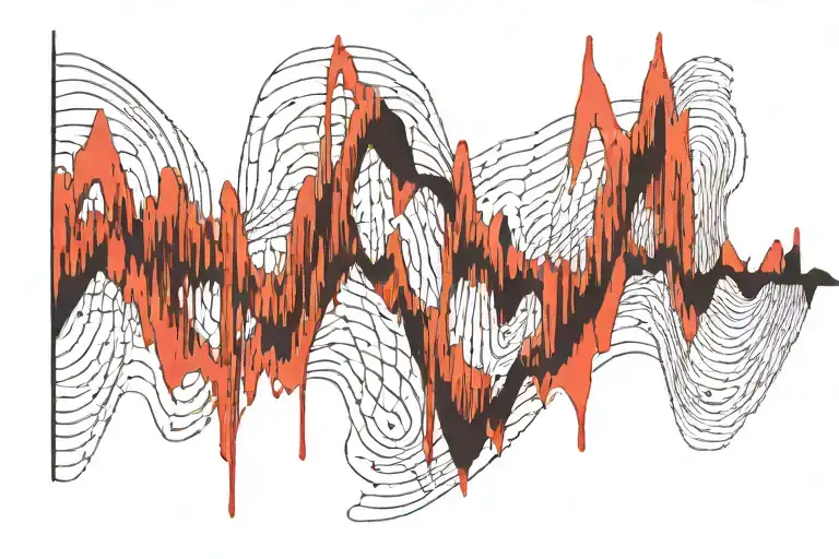 ECG waveform forming tattoo design idea