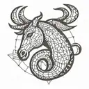 Scorpio and taurus zodiac sign tattoo design idea