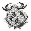 Scorpio and taurus zodiac sign tattoo design idea