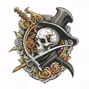 cursed scythe  tattoo design idea