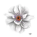 Orange Blossom, California Poppy, Black eyed Susan, Purple Violet tattoo design idea