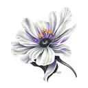Orange Blossom, California Poppy, Black eyed Susan, Purple Violet tattoo design idea