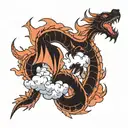 dragon cloud storm clouds with lightning storm cloud tattoo design idea