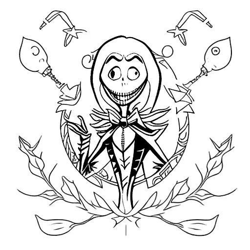 Zero from Nightmare before christmas tattoo design idea