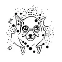 ghost dog tattoo design idea