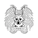 ghost dog tattoo design idea