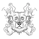 ghost dog tattoo design idea