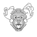 ghost dog tattoo design idea