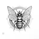 basic celtic bee, no shading tattoo design idea