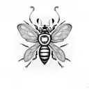 basic celtic bee, no shading tattoo design idea