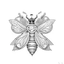 basic celtic bee, no shading tattoo design idea