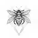 basic celtic bee, no shading tattoo design idea