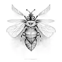 basic celtic bee, no shading tattoo design idea