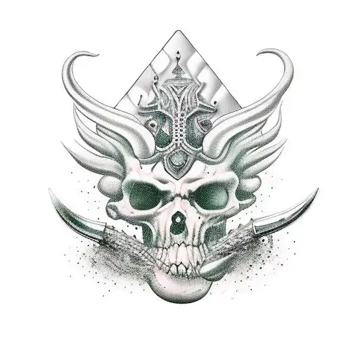 rata blanca con cabeza gris agarrada a una navaja stiletto en estilo neotradicional y full color  tattoo design idea