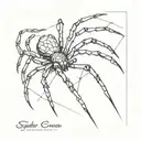 spider crawling tattoo design idea