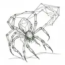 spider crawling tattoo design idea