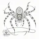 spider crawling tattoo design idea