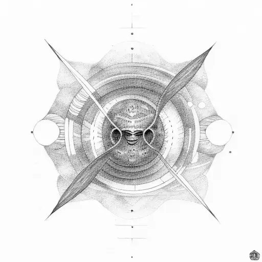 planets align tattoo design idea