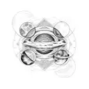planets align tattoo design idea
