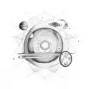 planets align tattoo design idea