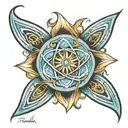 atomic whirl tattoo design idea