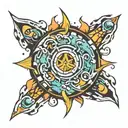 atomic whirl tattoo design idea