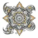 atomic whirl tattoo design idea