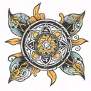 atomic whirl tattoo design idea