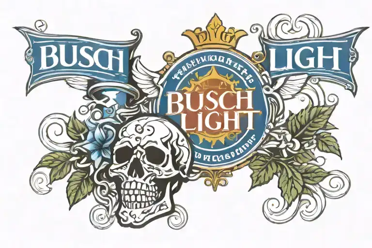 busch light logo tattoo design idea