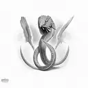 winged cobra  tattoo design idea