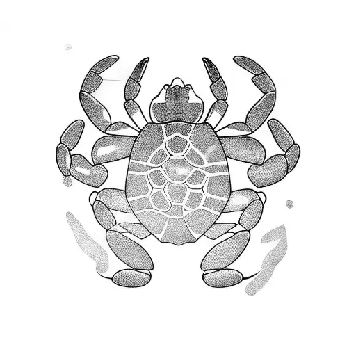 crab, bear, turtle tattoo design idea