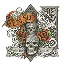 veni see vici text tattoo design idea