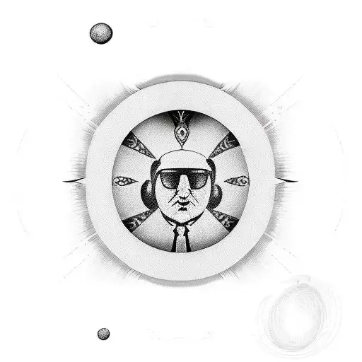 Number 63 with circle, Roy Orbison tattoo design idea