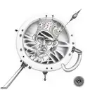 Number 63 with circle, Roy Orbison tattoo design idea