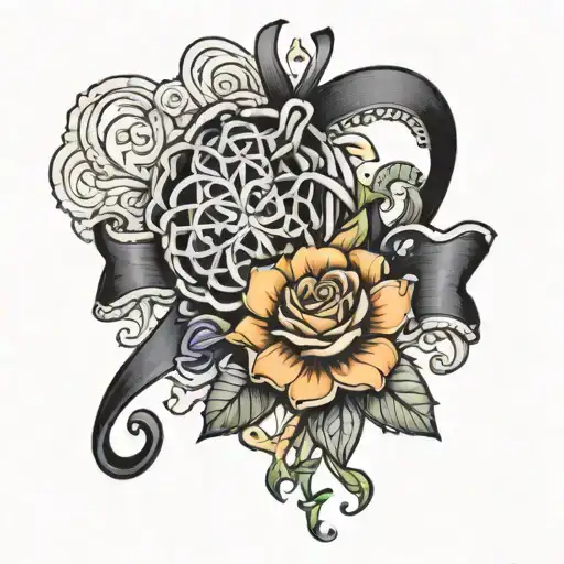 ribbon lace garder tattoo inspired tattoo design idea