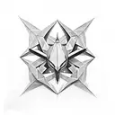  interlacing origami crane tattoo design idea