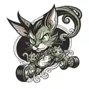 90s cartoon characters tattoo design idea