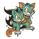 90s cartoon characters tattoo design idea