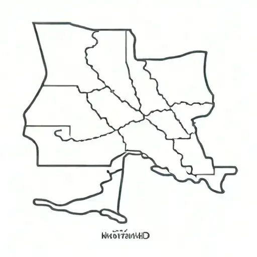 A minimalist Maryland state outline with a basketball and Leo Zodiac symbol inside tattoo design idea