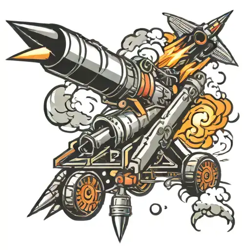 Rocket artillery rocket system tattoo design idea