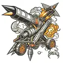 Rocket artillery rocket system tattoo design idea