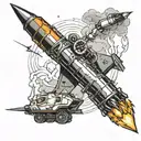 Rocket artillery rocket system tattoo design idea