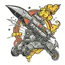Rocket artillery rocket system tattoo design idea