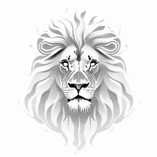 jesus .lion  tattoo design idea
