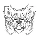 russian blue cat tattoo design idea